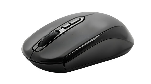 Wireless computer mouse isolated on transparent background
