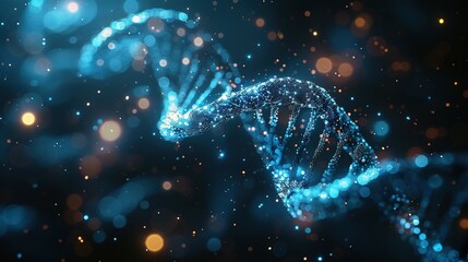 DNA gene background science helix cell genetic medical biotechnology biology bio. Technology gene DNA abstract molecule medicine blue 3D background research digital futuristic human concept health
