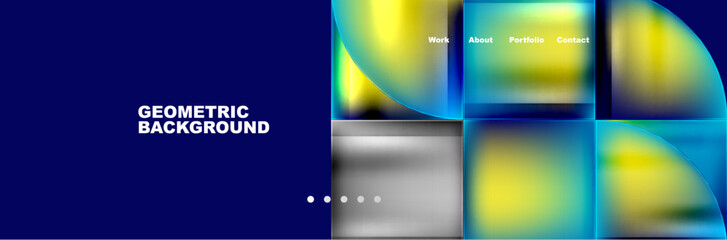 Fototapeta premium Circle triangle geometric web site page template. Vector Illustration For Wallpaper, Banner, Background, Card, Book Illustration, landing page