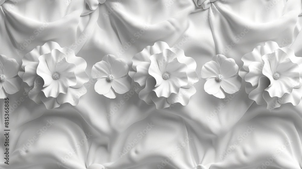 Poster realistic minimal pattern on a fabric background