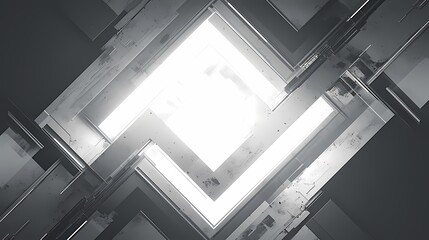 Fototapeta premium Digital technology cyberpunk glowing geometric abstract poster background