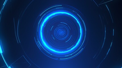 Digital technology blue and black spiral lines poster PPT background