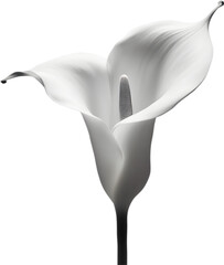 Close-up of a calla lily in a minimalist style.