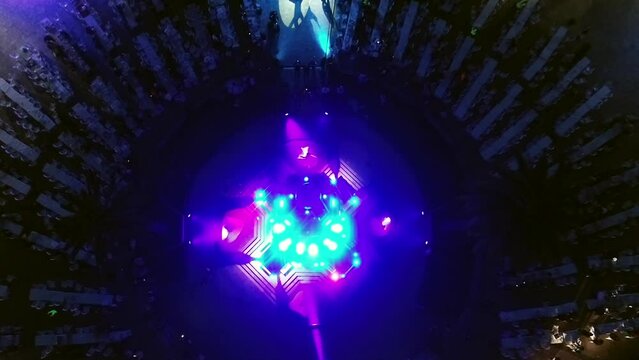 Dervishes spinning in the historical clock tower