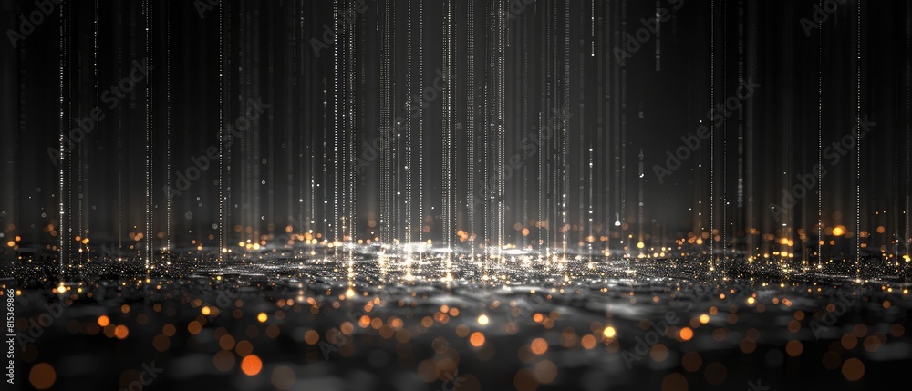 Poster digital data stream fluidity pattern technology background,matrix style illustration