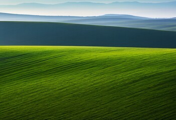 Obraz premium horizontal a landscape abstract, a minimalist background, meadow, texture. Generative AI.