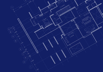 Floor plan designed building on the drawing.