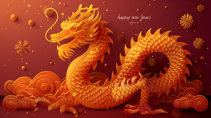 Fototapeta premium chinese new year dragon