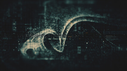 Futuristic metaverse, hi-tech digital data telemetry with encrypted numbers, display dynamic background for computer desktop screen display format