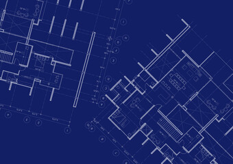 Floor plan designed building on the drawing.