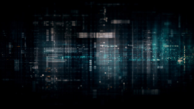 Futuristic metaverse, hi-tech digital data telemetry with encrypted numbers, display dynamic background for computer desktop screen display format