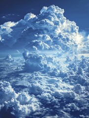 Cloud formations resembling stock market fluctuations, forecasting weather and economic conditions in one frame.