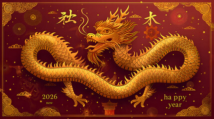 Fototapeta premium chinese new year dragon