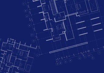 Floor plan designed building on the drawing.