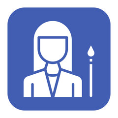 Conservator Female icon vector image. Can be used for Museum.