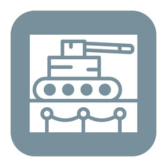 Military Museum icon vector image. Can be used for Museum.