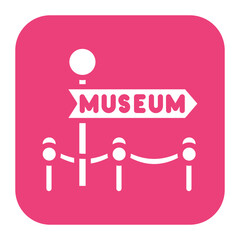 Museum Sign icon vector image. Can be used for Museum.