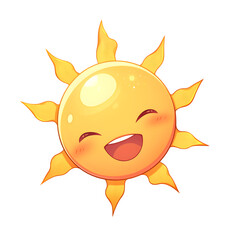 cartoon sun with a smile