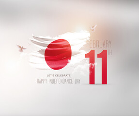 Japan Independence day creative art