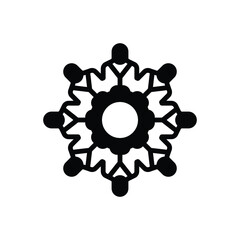 Black solid icon for teamwork