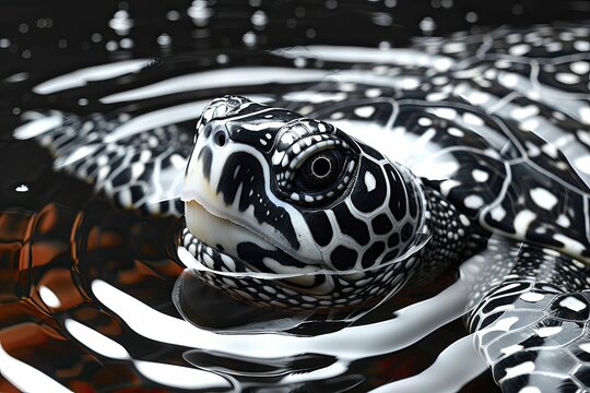 Turtle shell pattern reflecting economic sectors in a circular graph, symbolizing longevity and stability in environmental investments.