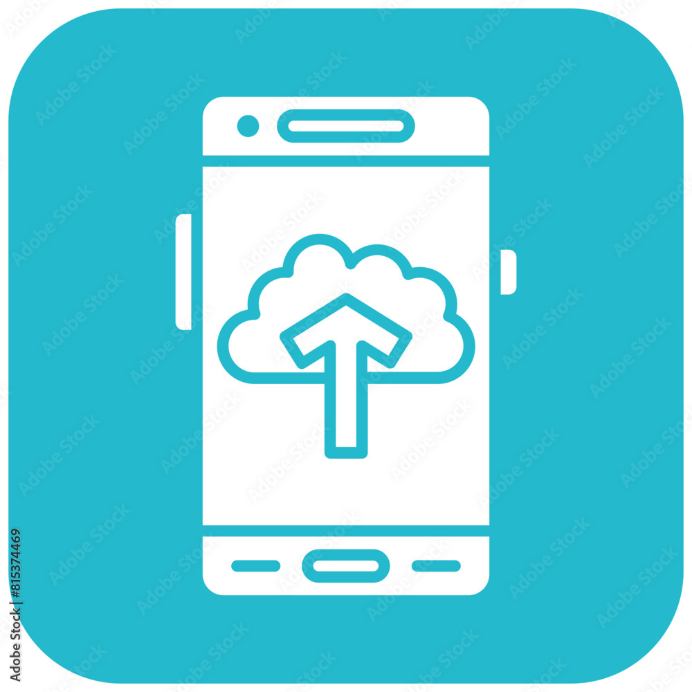 Poster upload icon vector image. can be used for mobile app development.
