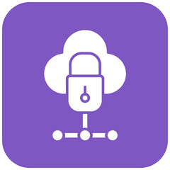 Cloud Security icon vector image. Can be used for GDPR.