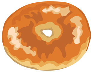 シンプルなベーグルのイラスト
