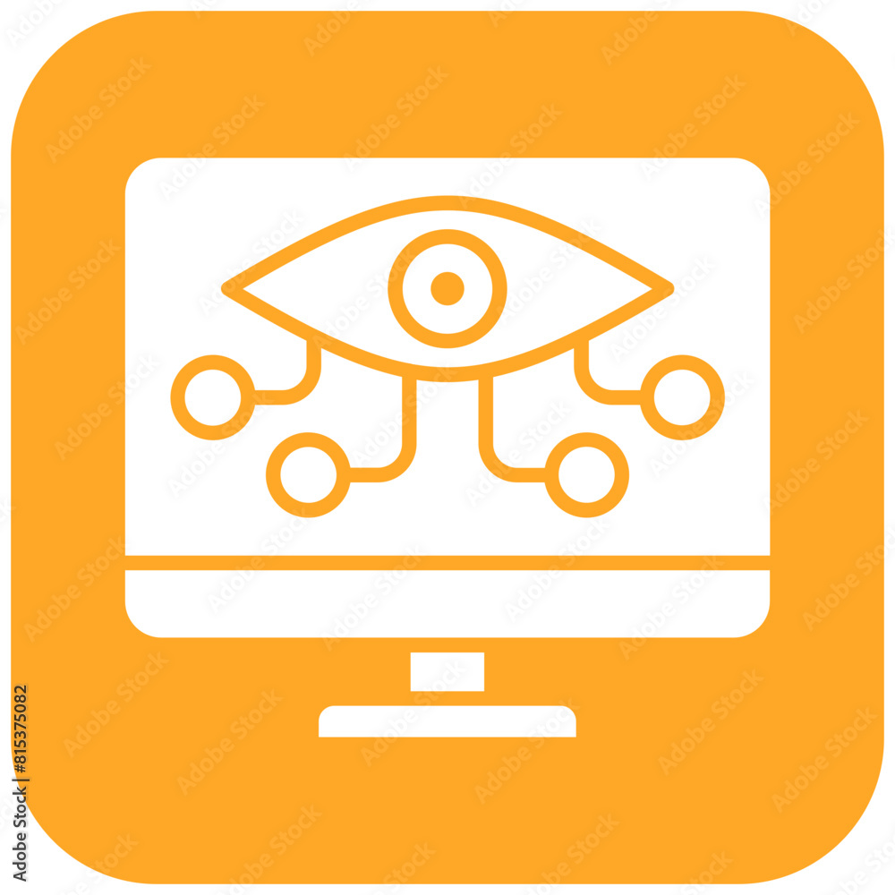 Aufkleber monitoring icon vector image. can be used for fintech.