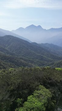 Aerial view of Pa Cien Pagoda with Ita thao pier background in Nantou