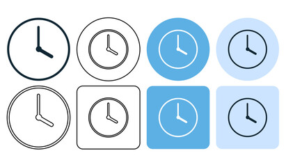 clock time sign icon symbol ui and ux design, glyphs and stroke line icon