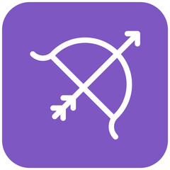Bow And Arrow icon vector image. Can be used for Vikings.