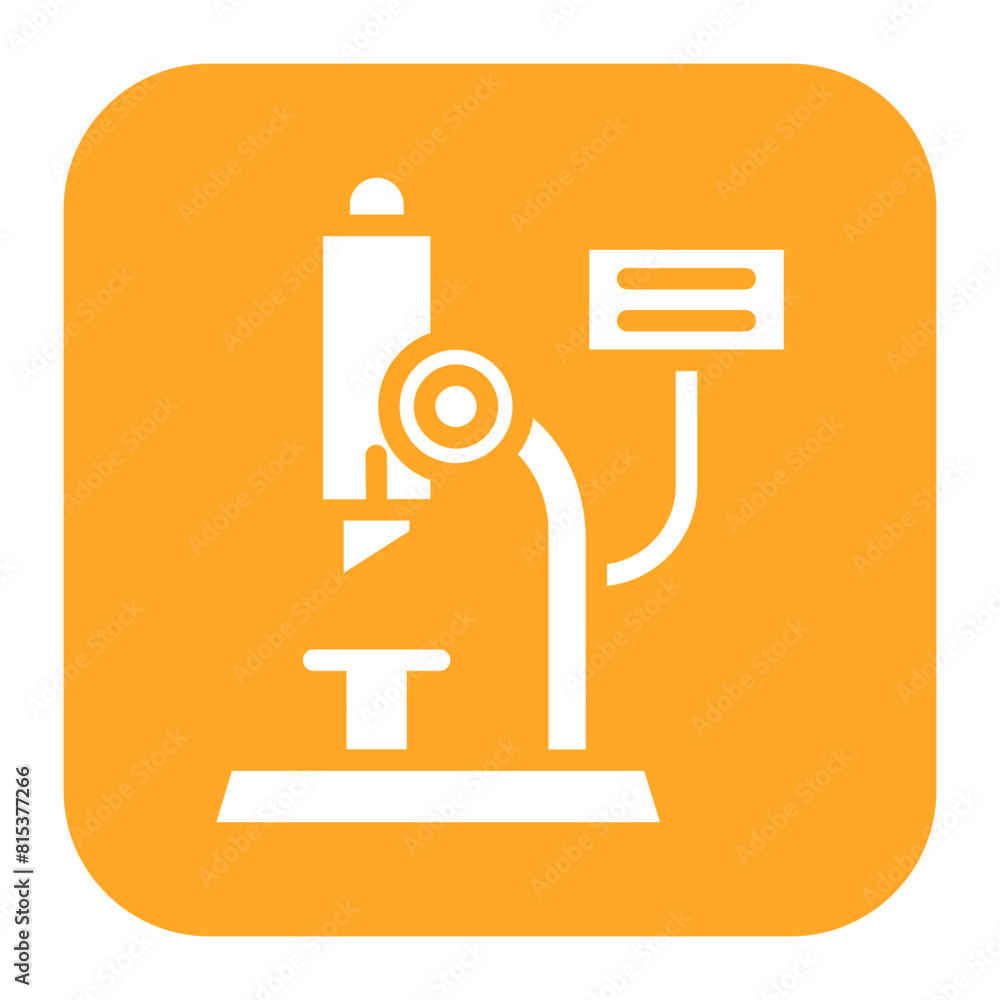 Poster digital microscope icon vector image. can be used for science.