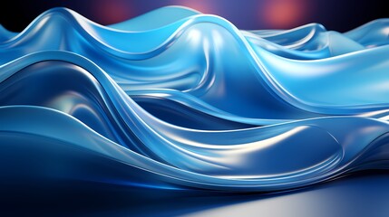 Digital technology futuristic blue wave light poster PPT background
