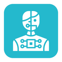 Cyborg icon vector image. Can be used for Science Fiction.