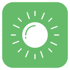 Sun icon vector image. Can be used for Earth Day.