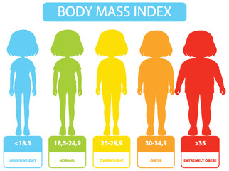 Illustration of BMI categories and ranges