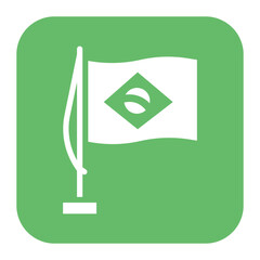 Flag of Brazil icon vector image. Can be used for Festa Junina.