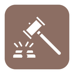 Broken Gavel icon vector image. Can be used for Corruption.