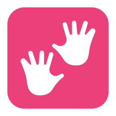 Fototapeta premium Corrupt Handprint icon vector image. Can be used for Corruption.