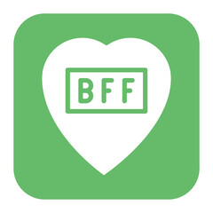 Best Friend Forever icon vector image. Can be used for Friendship.