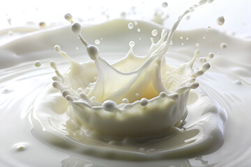 milk texture on white background