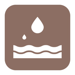 Water icon vector image. Can be used for Rugby.