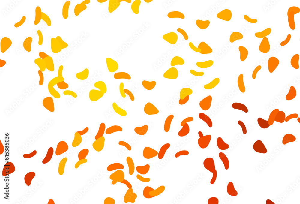 Poster light orange vector texture with random forms.