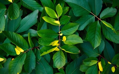 Chestnut tree leaves pattern