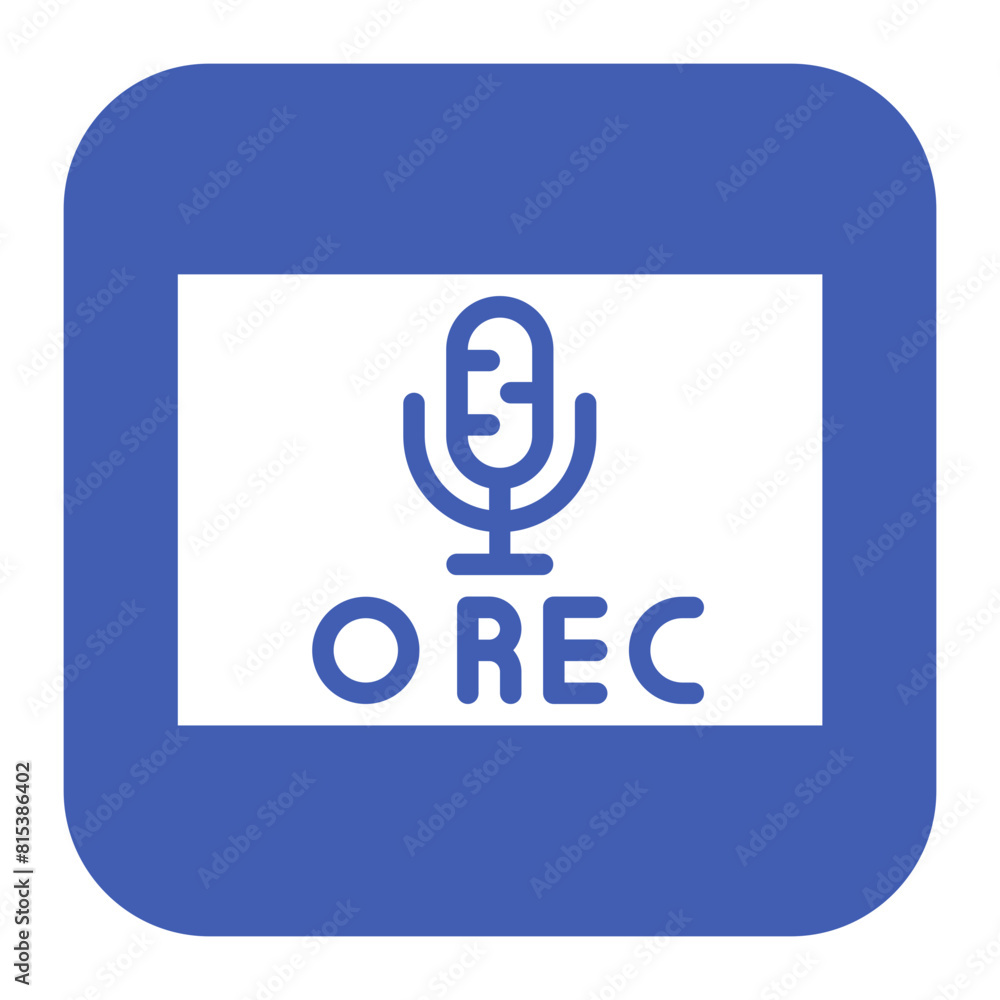 Poster recording icon vector image. can be used for instrument.