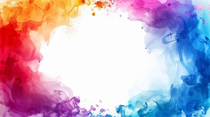 Fototapeta premium Gradient or ombre colors forming borders around a blank center for symbol or text.