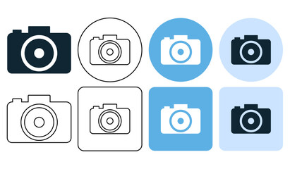 photo camera sign icon symbol ui and ux design, glyphs and stroke line icon