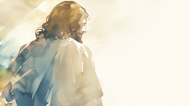 Jesus Christ Portrait Watercolor