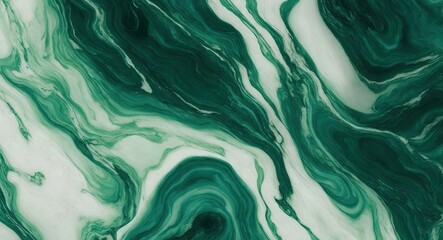 seamless modern abstract background with green and white swirls in modern marble texture, 3D painted artificial marbled surface